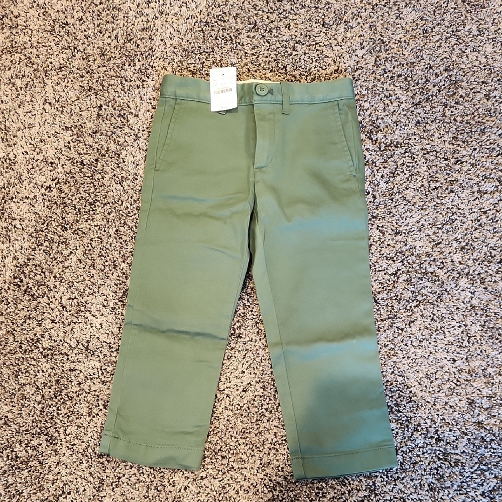Crewcuts Boys Green Chino Pants Nwt